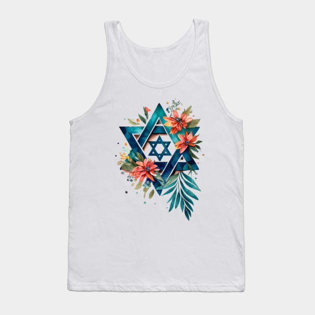 Star of David, flag for peace Tank Top by Mey Designs